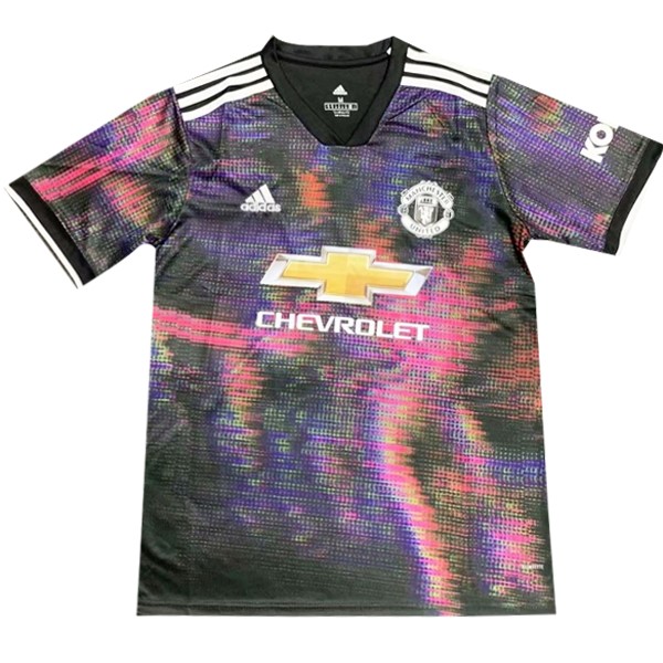 Trainingsshirt Manchester United 2019-20 Lila Weiß Fussballtrikots Günstig